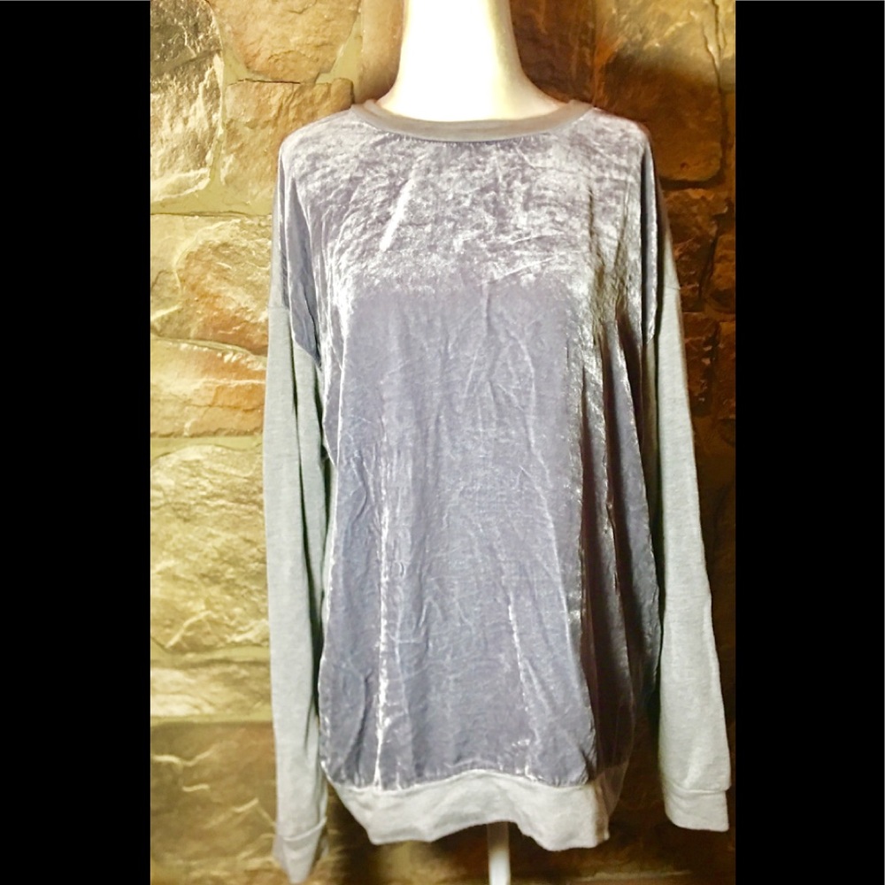 Velvet(By G&S) Crushed Velvet and Modal Sweatshirt